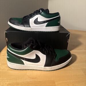 Size 10 - Jordan 1 Low Green Toe 2021 OG BOX